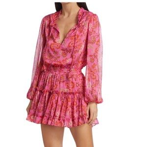 Misa Los Angeles Lorena Blouson Minidress, Careyes Floral, size S, *BNWT*